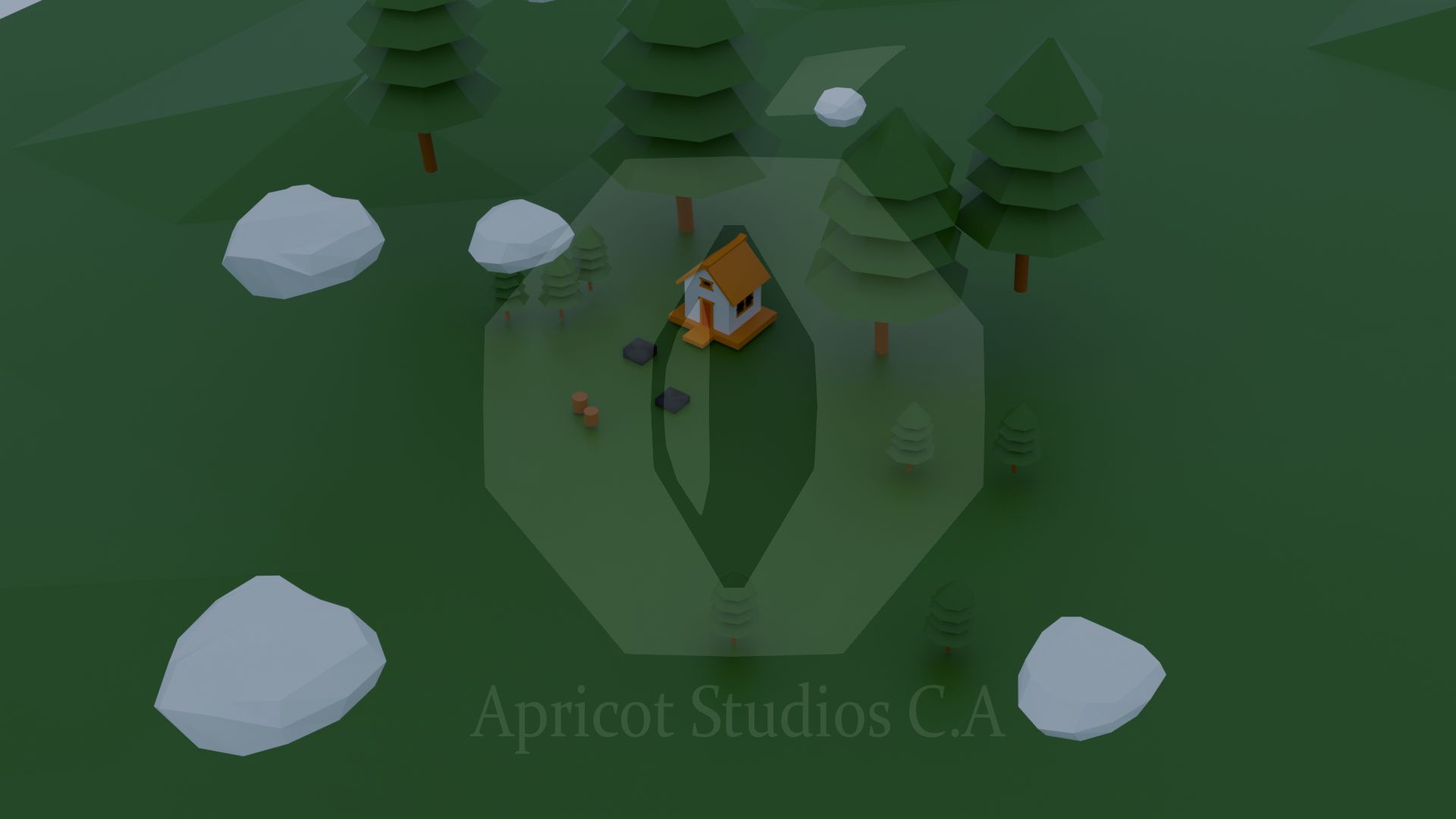 Entorno 3D Escenario Low Poly