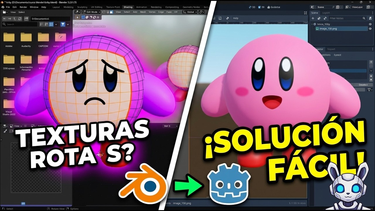 Cómo animar e importar texturas de Blender a Godot 4 usando Shaders