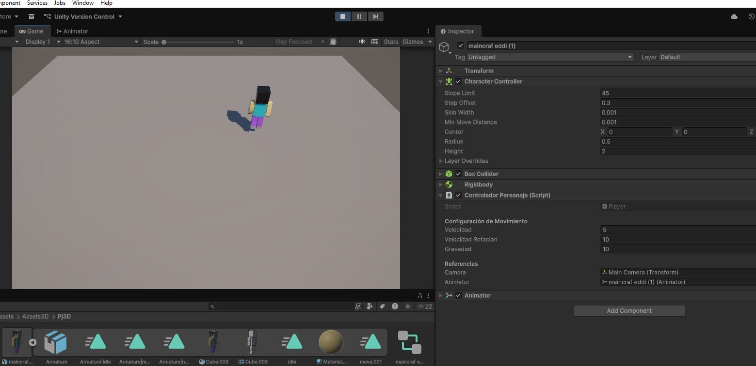 Blocky Adventure Hero - 3D Rigged & Animated Model